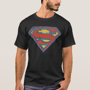 Superman S-Shield   Logo blauwe omtrek T-shirt