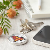 Superman S-Shield | Logo gebroken metaal Sleutelhanger (Zijkant)