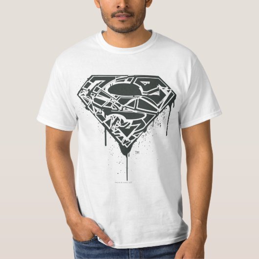 Superman S-Shield | Logo gefragmenteerd platform T-shirt (Voorkant)
