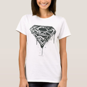 Superman S-Shield Logo gefragmenteerd platform T-shirt