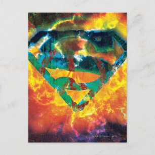 Superman S-Shield   Logo met vredesstempel Briefkaart