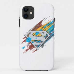 Superman S-Shield   Logo Paint Streaks iPhone 11 Hoesje