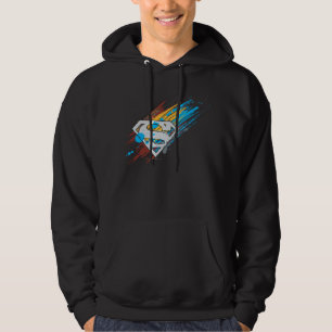 Superman S-Shield Logo Paint Streaks Hoodie