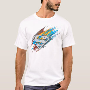 Superman S-Shield   Logo Paint Streaks T-shirt