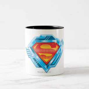 Superman S-Shield  Logo rood en blauw metaal Tweekleurige Koffiemok