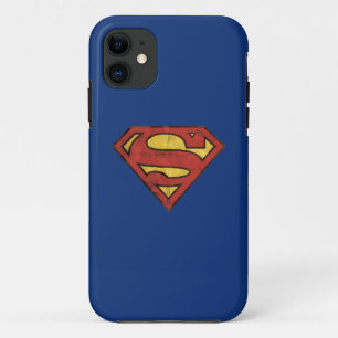 Superman S-Shield  Logo van het zwarte omtrek van  iPhone 11 Hoesje