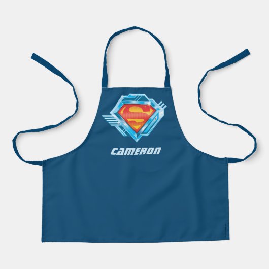 Superman S-Shield | Logo van rood en blauw metaal Schort (Voorkant)