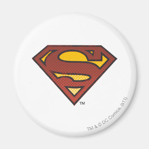 Superman S-Shield Logo van Stippen met toegevoeg Magneet