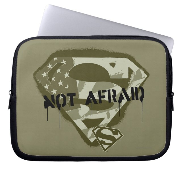 Superman S-Shield | Niet bang - VS Camo Logo Laptop Sleeve (Voorkant)