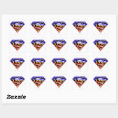 Superman S-Shield | Paars-Rode Graffiti-Logo Vierkante Sticker (Vel)