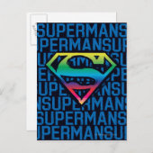 Superman S-Shield | Regenboog-Logo Briefkaart (Voorkant / Achterkant)