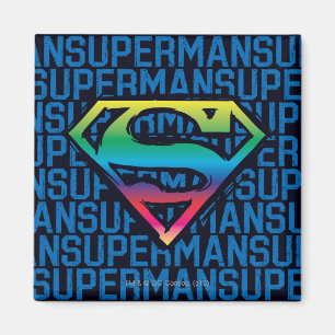 Superman S-Shield Regenboog-Logo Magneet