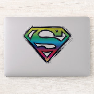 Superman S-Shield   Regenboog-Logo Sticker
