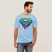 Superman S-Shield | Regenboog-Logo T-shirt (Voorkant volledig)