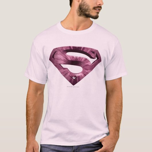 Superman S-Shield | Roze Star Burst-Logo T-shirt (Voorkant)