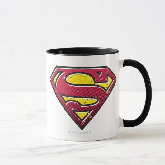 Superman S-Shield | Scratches Logo Mok (Rechts)