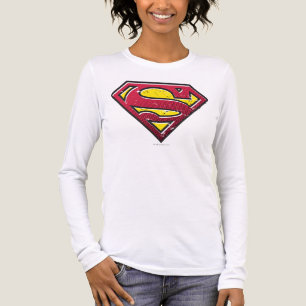 Superman S-Shield Scratches Logo Tri-Blend Shirt