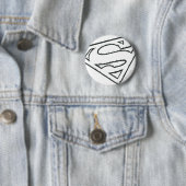 Superman S-Shield | Sideways Grunge Logo Ronde Button 5,7 Cm (In situ)