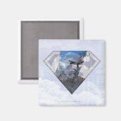 Superman S-Shield | Superman in S-Shield Logo Magneet (Voorkant / Achterkant)