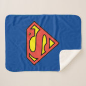 Superman S-Shield | Superman-Logo Sherpa Deken (Voorkant (horizontaal))