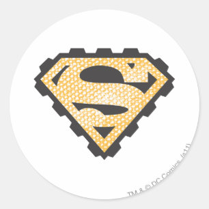 Superman S-Shield Tan-Logo Ronde Sticker