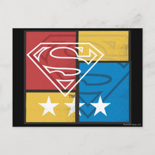 Superman Shield met sterren Briefkaart