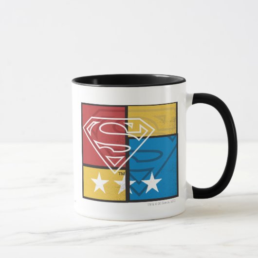 Superman Shield met sterren Mok (Rechts)