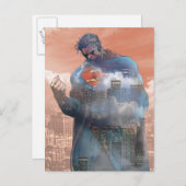 Superman Standing Briefkaart (Voorkant / Achterkant)