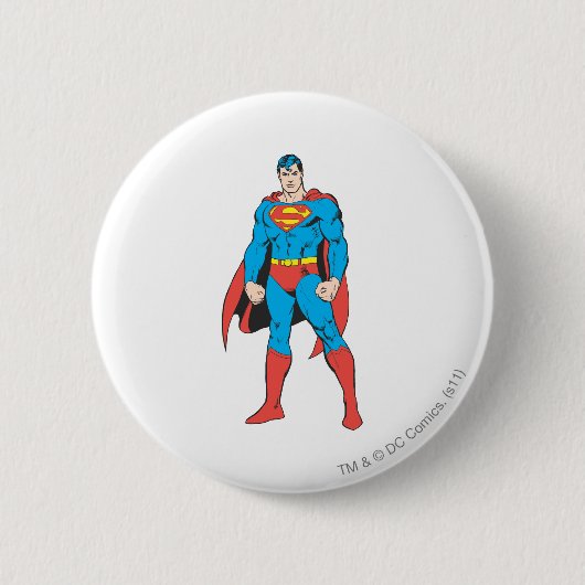 Superman Standing Ronde Button 5,7 Cm (Voorkant)