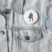 Superman Standing Ronde Button 5,7 Cm (In situ)