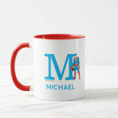 Superman Standing | Uw monogram en naam toevoegen Mok (Links)
