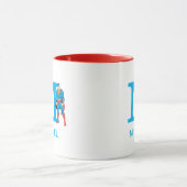 Superman Standing | Uw monogram en naam toevoegen Mok (Midden)
