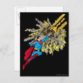 Superman Stops a meteor Briefkaart (Voorkant / Achterkant)
