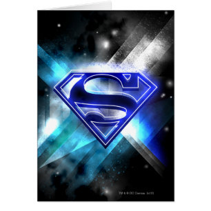 Superman Stylisé   Logo en cristal bleu blanc