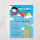 Superman Super Hero Baby shower Invitation (Devant)