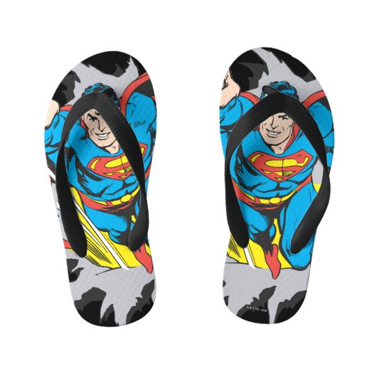 Superman Tears Thru Kinder Teenslippers (Voetbed)