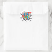Superman Tears Thru Ronde Sticker (Tas)