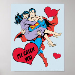 Superman Valentijnsdag Ik zal je vangen Poster