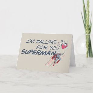 Superman Valentine's Day   I'm Falling For You Feestdagen Kaart