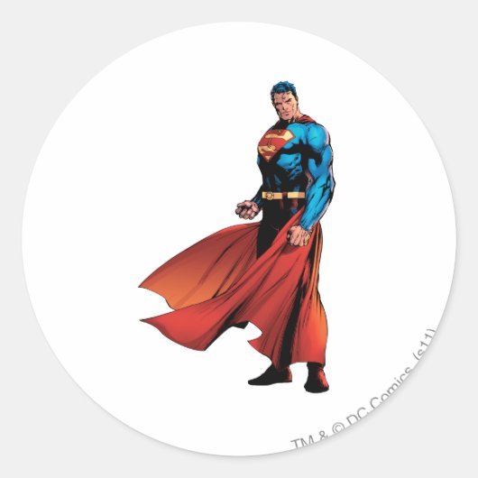 Superman View Front Ronde Sticker (Voorkant)
