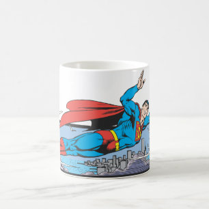 Superman vliegt Thru Koffiemok