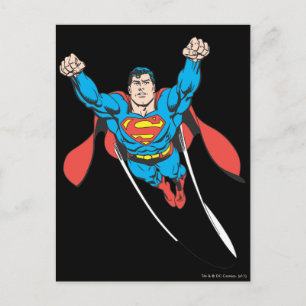 Superman vliegt vooruit briefkaart