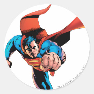 Superman vooruit ronde sticker