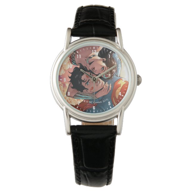 Superman/Wonder Comic Hoesje #11 Variant Horloge (Voorkant)