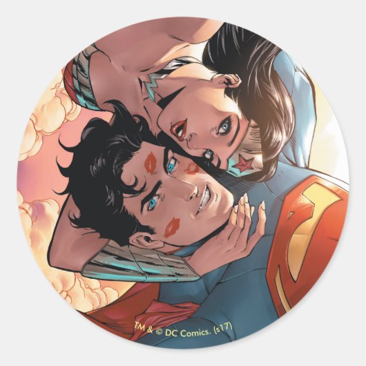 Superman/Wonder Comic Hoesje #11 Variant Ronde Sticker (Voorkant)