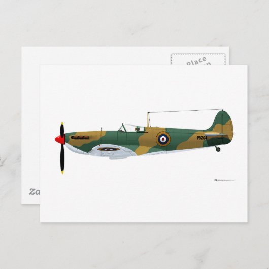 Supermarine Spitfire Briefkaart (Voorkant / Achterkant)