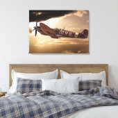 Supermarine Spitfire Canvas Afdruk (Insitu (Slaapkamer))