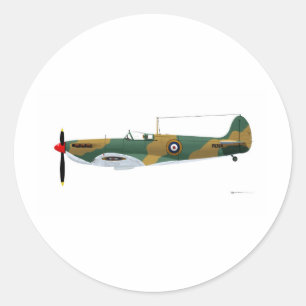 Supermarine Spitfire Ronde Sticker