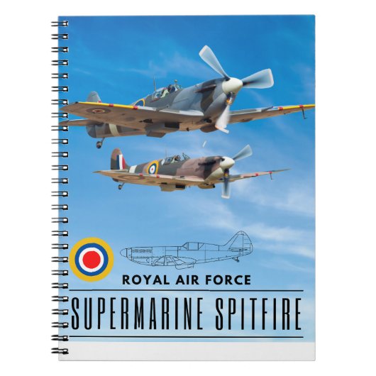 SUPERMARINE SPITFIRE - ROYAL AIR SQUADRON NOTITIEBOEK (Voorkant)