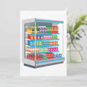 Supermarket Dairy Fridge Kaart (Staand voorkant)